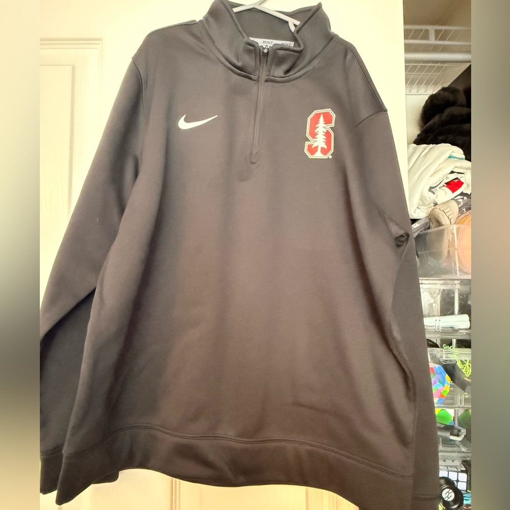 Nike Stanford Black Quarter-Zip Pullover Kids Large